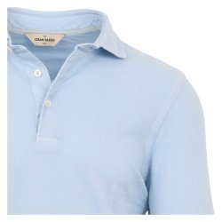 GRAN SASSO Polo Pique Vintage Lysebl