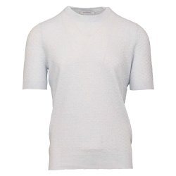 GRAN SASSO T-shirt Struktur Sky Blue