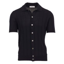 GRAN SASSO Polo Gennemknappet Navy