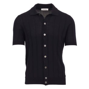 GRAN SASSO Polo Gennemknappet Navy