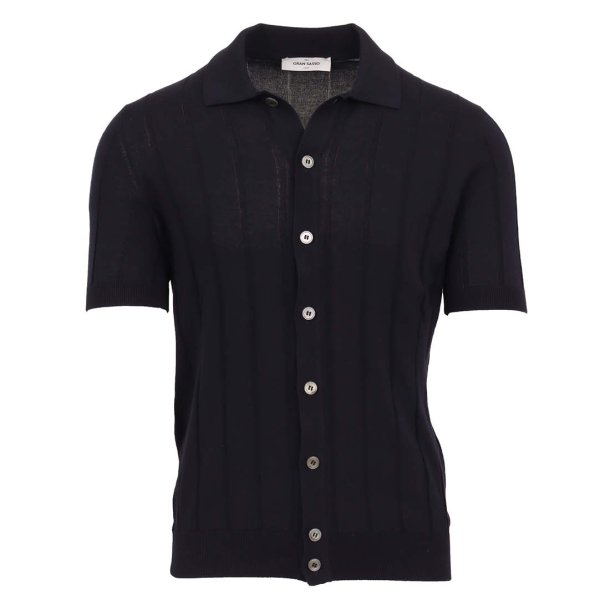 GRAN SASSO Polo Gennemknappet Navy