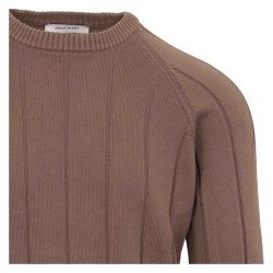 GRAN SASSO Strik Struktur Strib Bomuld Brun