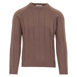 GRAN SASSO Strik Struktur Strib Bomuld Brun