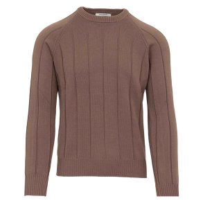 GRAN SASSO Strik Struktur Strib Bomuld Brun