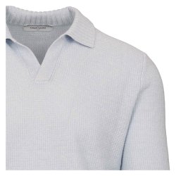 GRAN SASSO Polo Open Collar Hr | Bomuld Isbl
