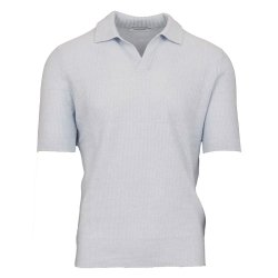 GRAN SASSO Polo Open Collar Hr | Bomuld Isbl