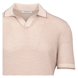 GRAN SASSO Open Collar Fresh Cotton Struktur Sand