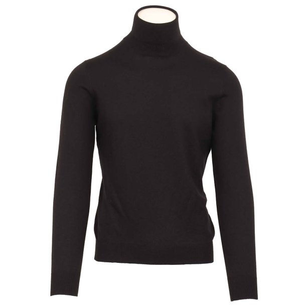 GRAN SASSO Rullekrave Merino Sort