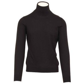 GRAN SASSO Rullekrave Merino Sort