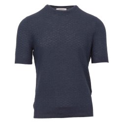 GRAN SASSO  T-shirt Struktur Navy