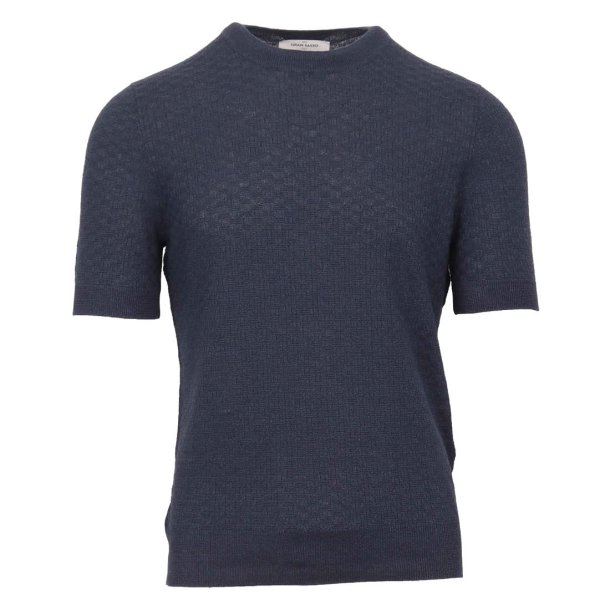 GRAN SASSO  T-shirt Struktur Navy