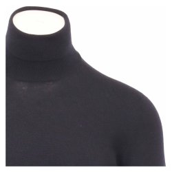 GRAN SASSO Rullekrave Merino Stretch Navy