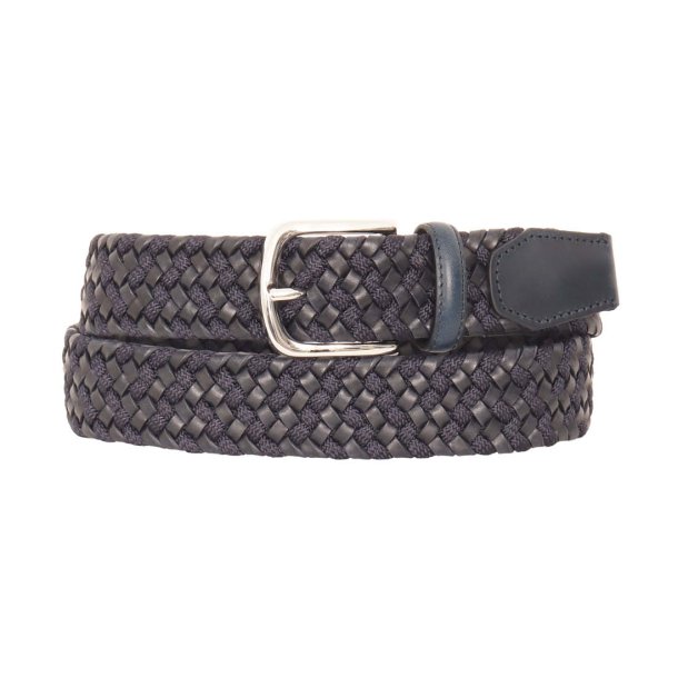 PAOLO VITALE B�lte Flet Skind | Elastik Navy