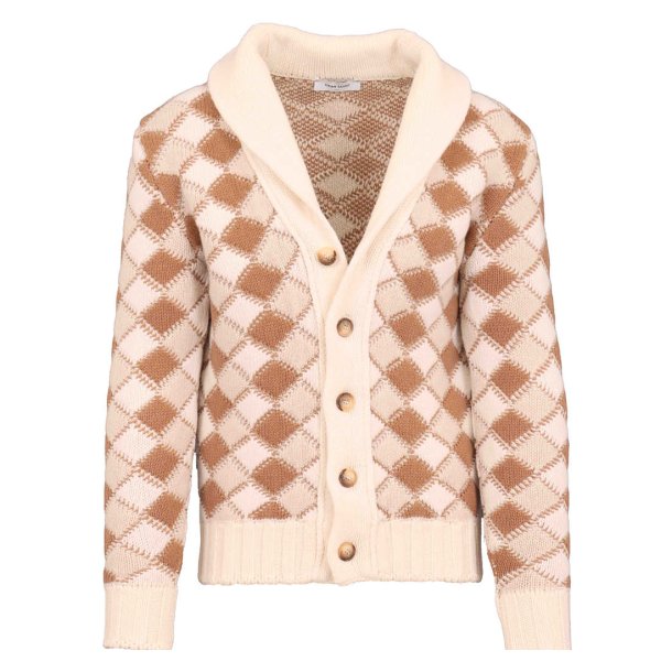 GRAN SASSO Cardigan Jacquard Creme