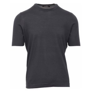 GRAN SASSO T-shirt Uld | Silke | Cashmere Navy
