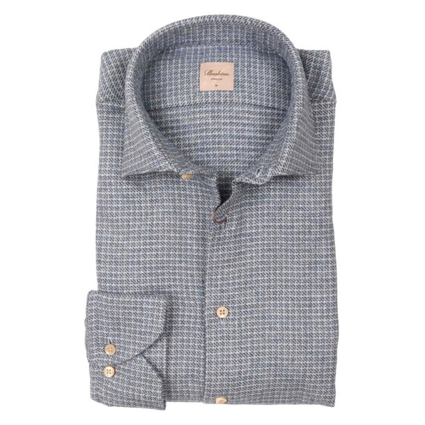 STENSTRM'S Skjorte Regular Flannel Struktur Bl
