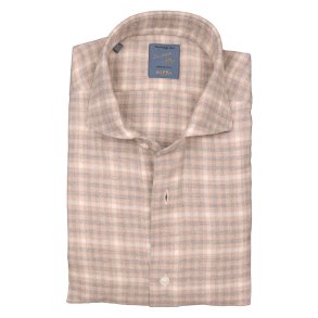 BARBA Skjorte Dandylife Flannel Ternet Beige | Bl