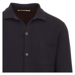 MAURIZIO BALDASSARI Overshirt Duo Face Dark Navy