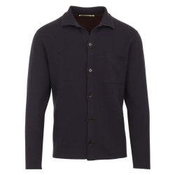 MAURIZIO BALDASSARI Overshirt Duo Face Dark Navy