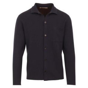 MAURIZIO BALDASSARI Overshirt Duo Face Dark Navy