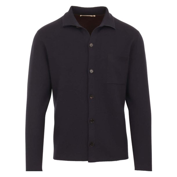 MAURIZIO BALDASSARI Overshirt Duo Face Dark Navy