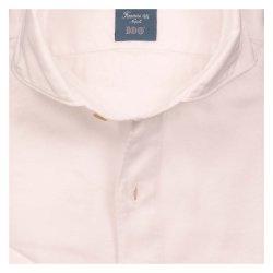 FINAMORE Skjorte Flannel Sildeben Hvid