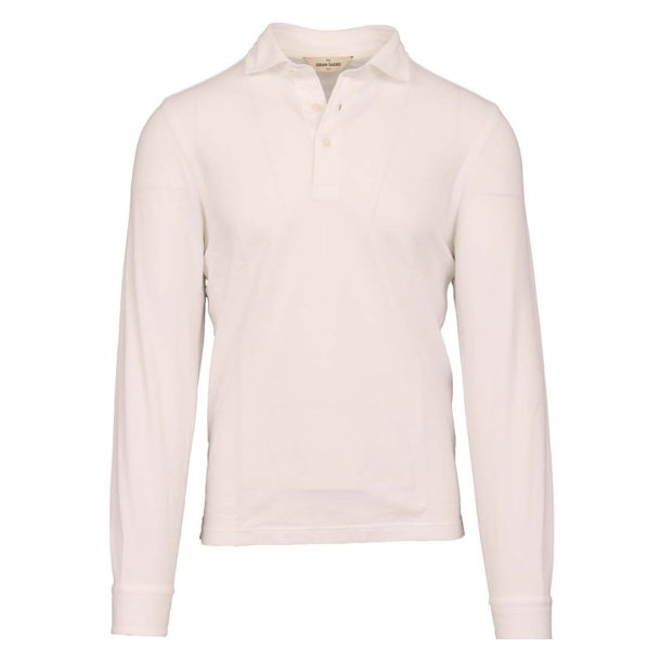 GRAN SASSO Polo Pique Vintage Hvid