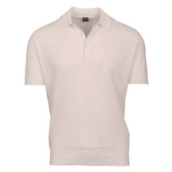 FEDELI Polo Gabriel Giza Cotton Dusty White 