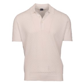 FEDELI Polo Gabriel Giza Cotton Dusty White 