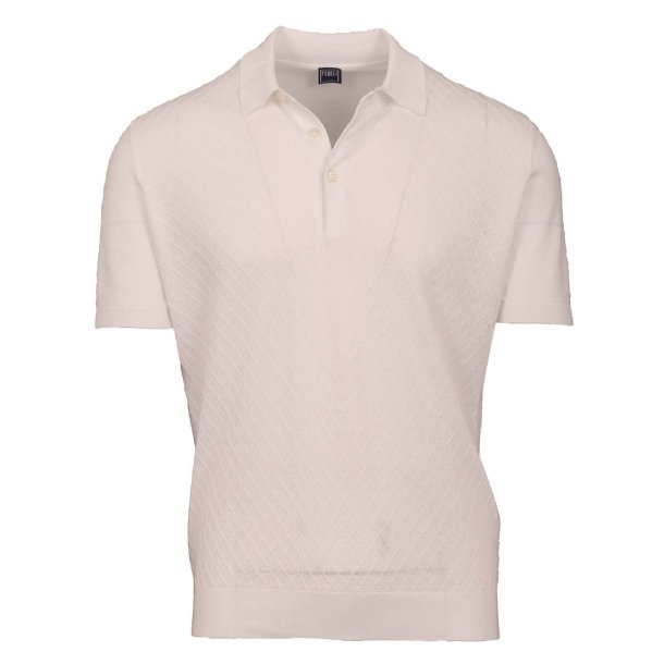 FEDELI Polo Gabriel Giza Cotton Dusty White 