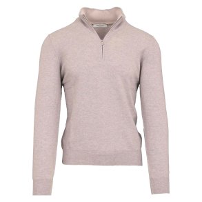 GRAN SASSO Half Zip Uld | Cashmere Lys Gr