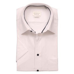 ETERNA Skjorte Modern Fit Kortrmet Twill Hvid