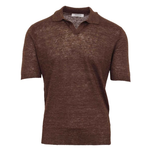 GRAN SASSO Open Collar Hr Brun