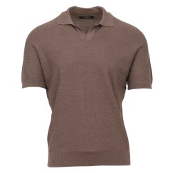 GRAN SASSO Open Collar Struktur Silke | Bomuld Stone