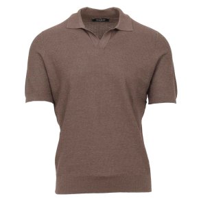 GRAN SASSO Open Collar Struktur Silke | Bomuld Stone