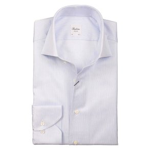 STENSTR�M'S Skjorte Regular Stribet Lys Bl�