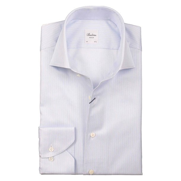 STENSTR�M'S Skjorte Regular Stribet Lys Bl�