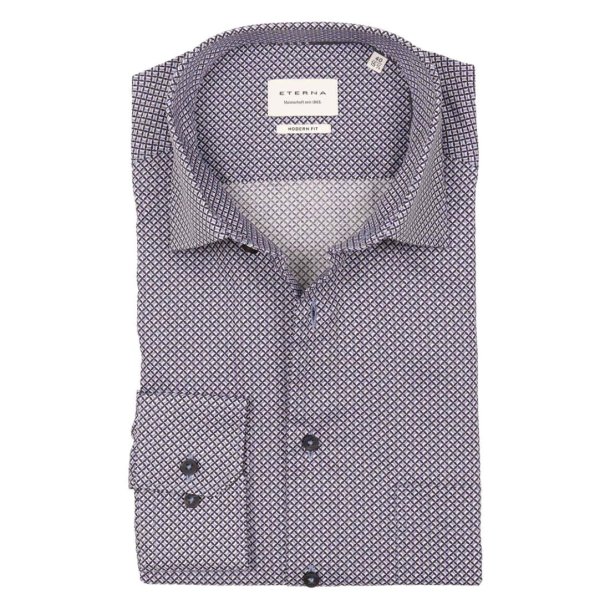 ETERNA Skjorte Modern Fit Mnster Bl