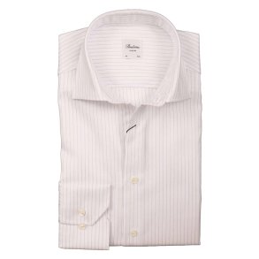 STENSTR�M'S Skjorte Slim N�lestrib Lys Bl�