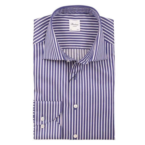 STENSTR�M'S Skjorte Slim Stribet Navy