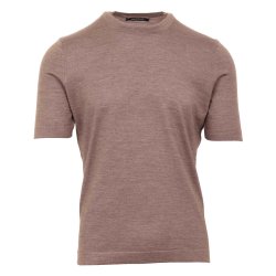 GRAN SASSO T-shirt Uld | Silke | Cashmere Cappuccino