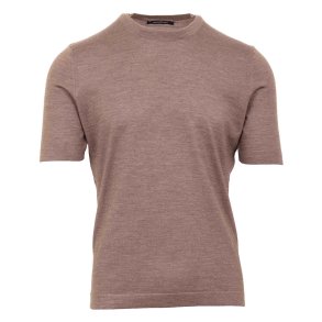 GRAN SASSO T-shirt Uld | Silke | Cashmere Cappuccino