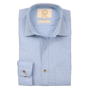 VIYELLA Skjorte Plain Lys Bl