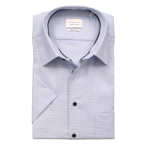 ETERNA Skjorte Modern Fit Kortrmet Lys Bl