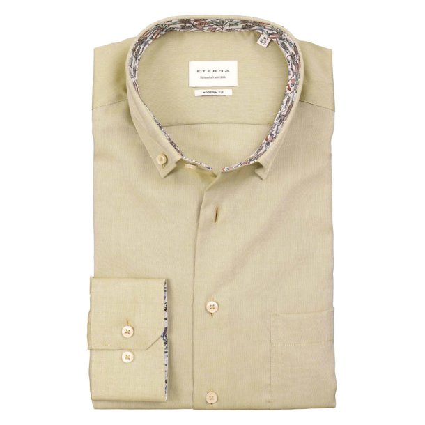 ETERNA Skjorte Modern Fit Kontrast Lime