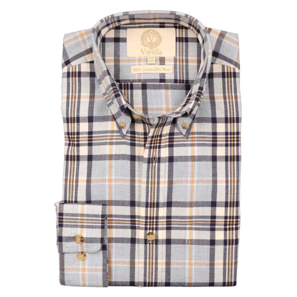 VIYELLA Skjorte Plaid Blue Marl