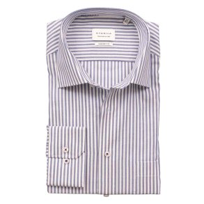 ETERNA Skjorte Comfort Fit Blok Strib Bl