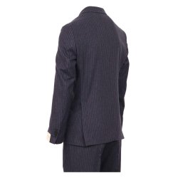 L.B.M. 1911 Jakkest Flannel Chalk Stripe Navy