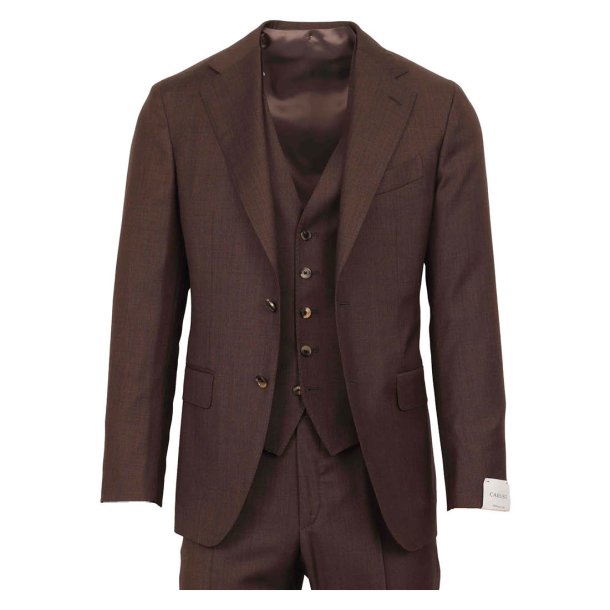 CARUSO Jakkest Vest Brun Melange  50