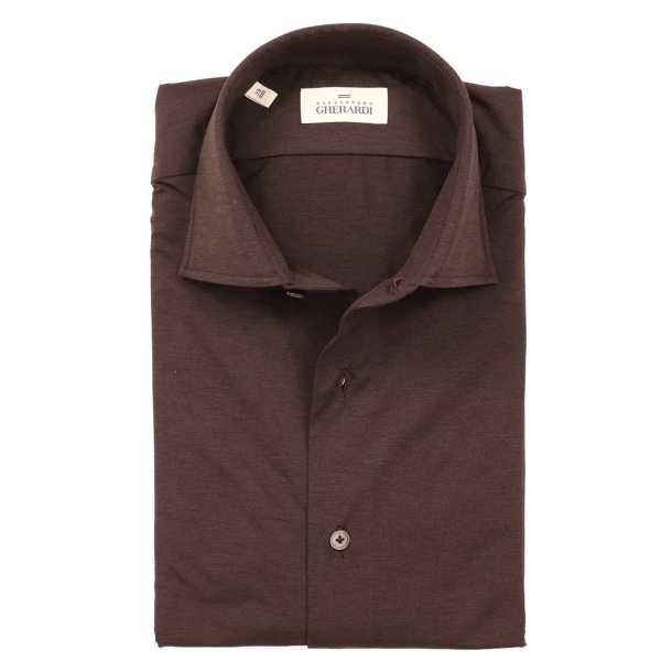 ALESSANDRO GHERARDI Skjorte Techno Stretch Espresso